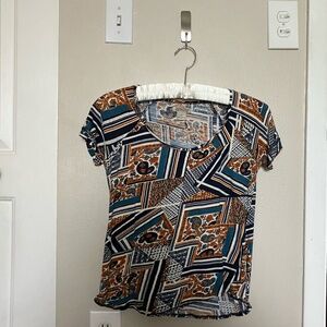 Lucky Brand XS Women's Multicolored Top Off Shoulder